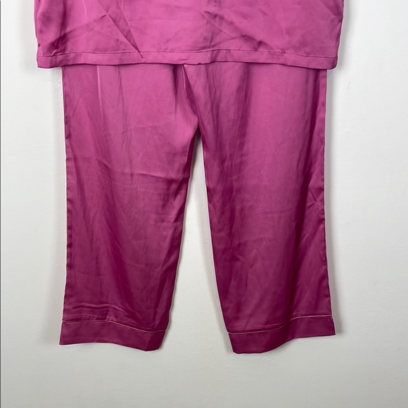 Juicy Couture Women's M Satin Pink Barbiecore Button Down Lounge Pajama Set - Picture 6 of 15